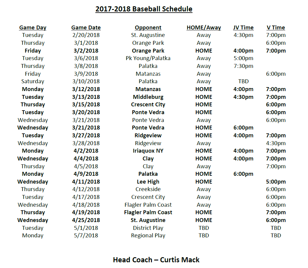 2018schedule